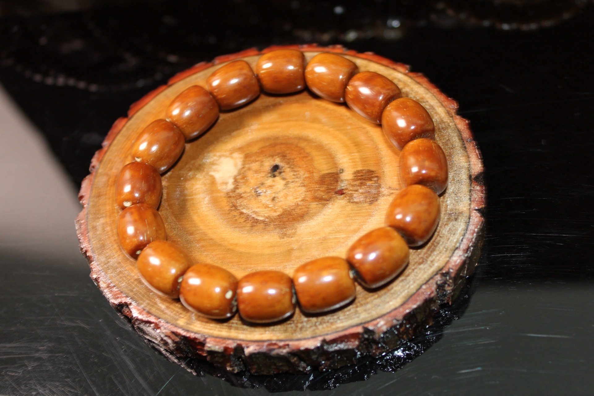 紫金鼠半实心直切桶珠