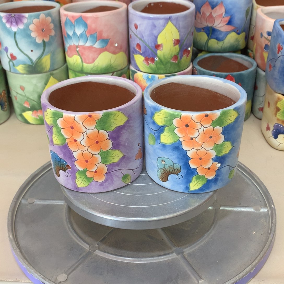 福利花盆，手绘花盆