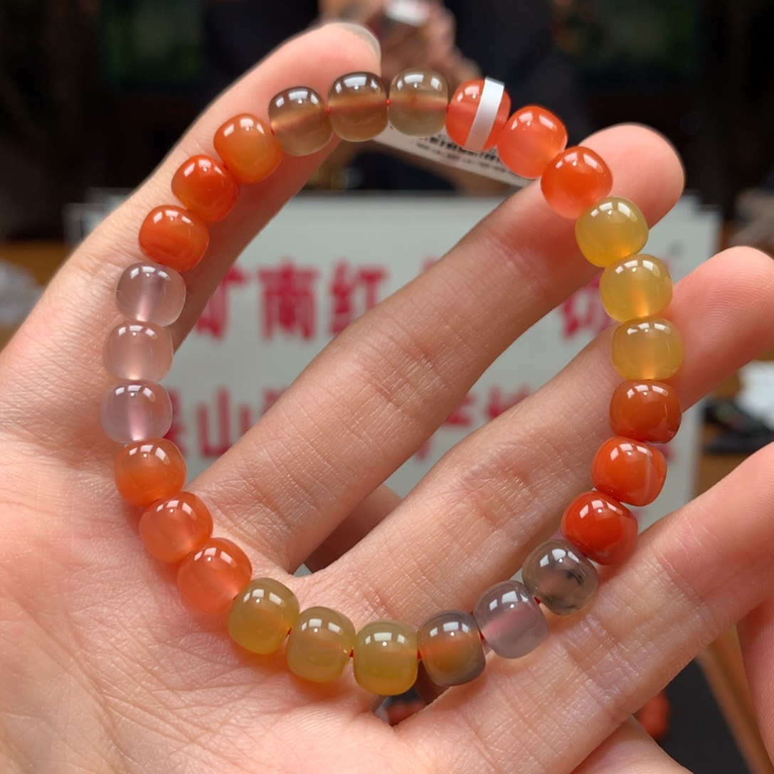 南红玛瑙串未镶嵌多宝7+