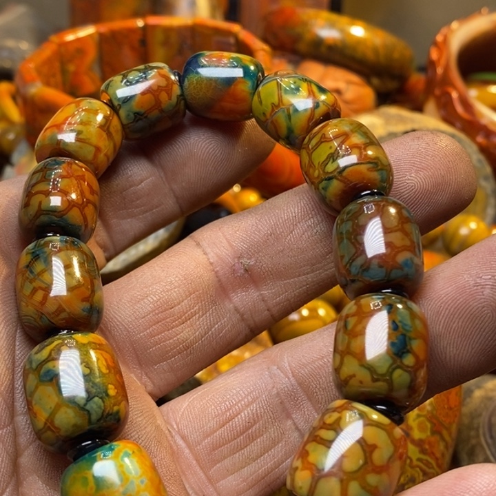 合金手链玛瑙/玉髓食*虎