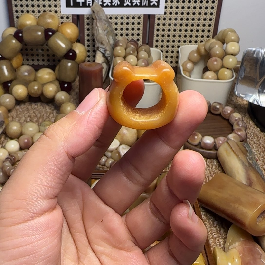 木质类驼骨手工小熊头
