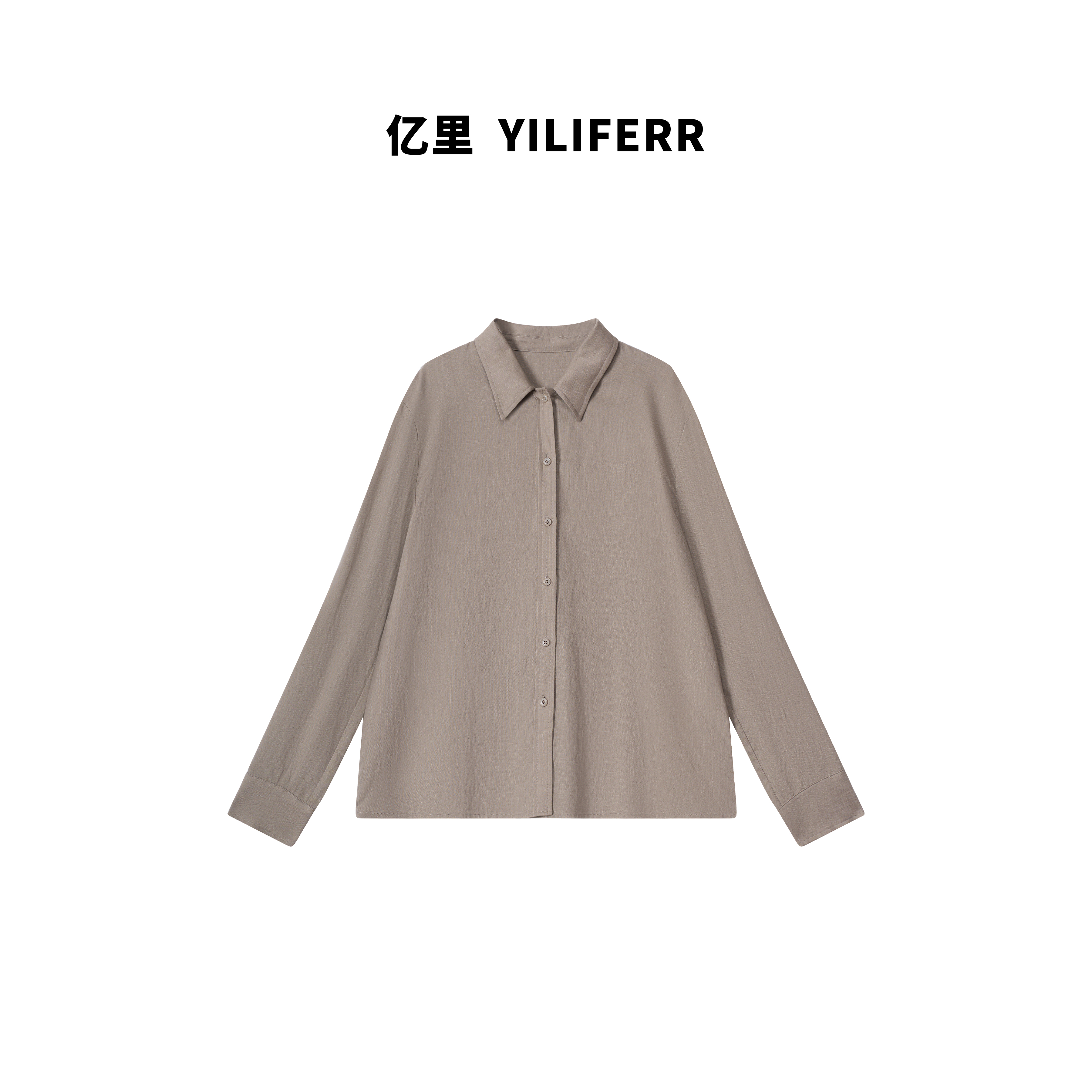 【YILI显瘦女装】时尚简约百搭老钱风polo领衬衫 Y1377