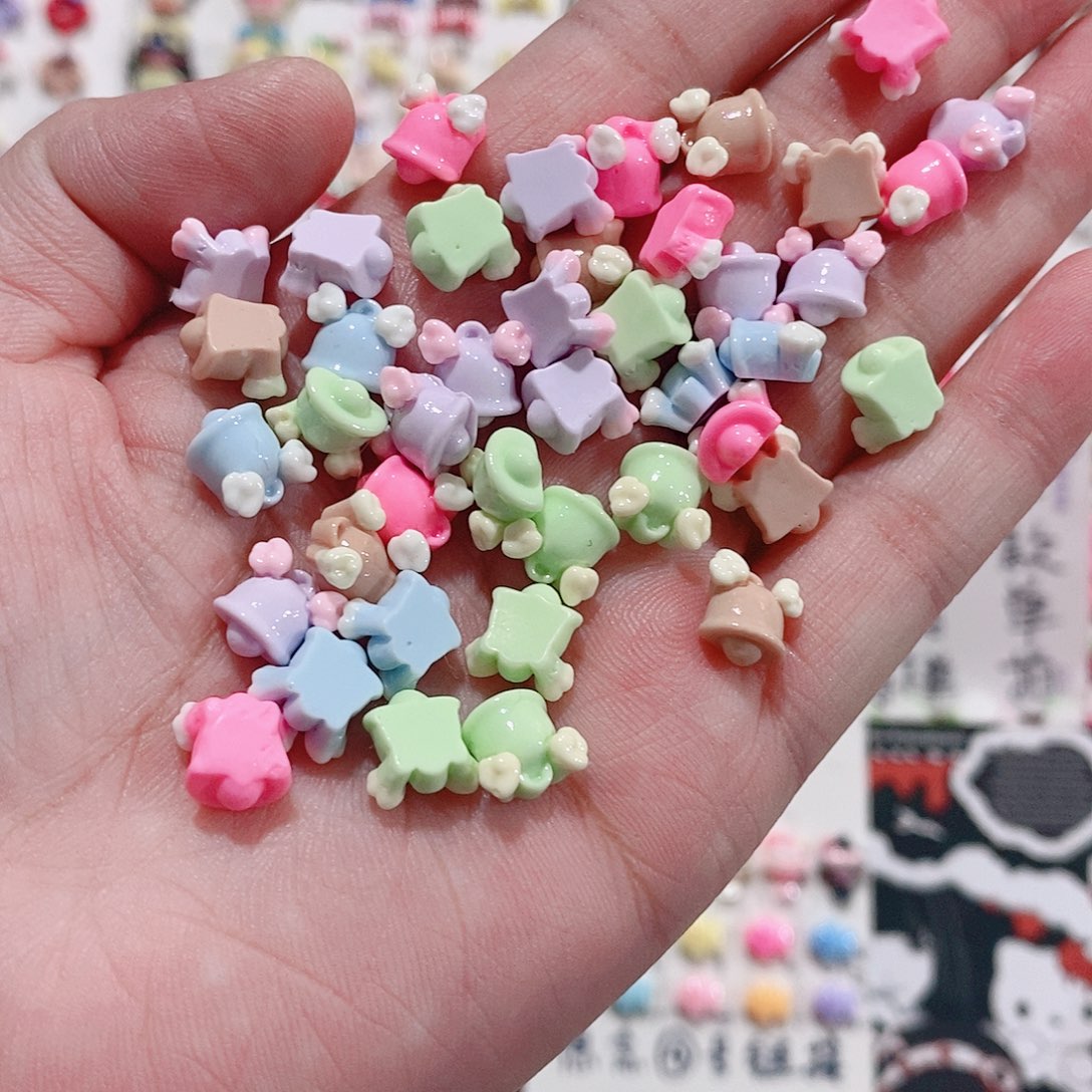 树脂想念（超迷你）金粉铃铛100个混