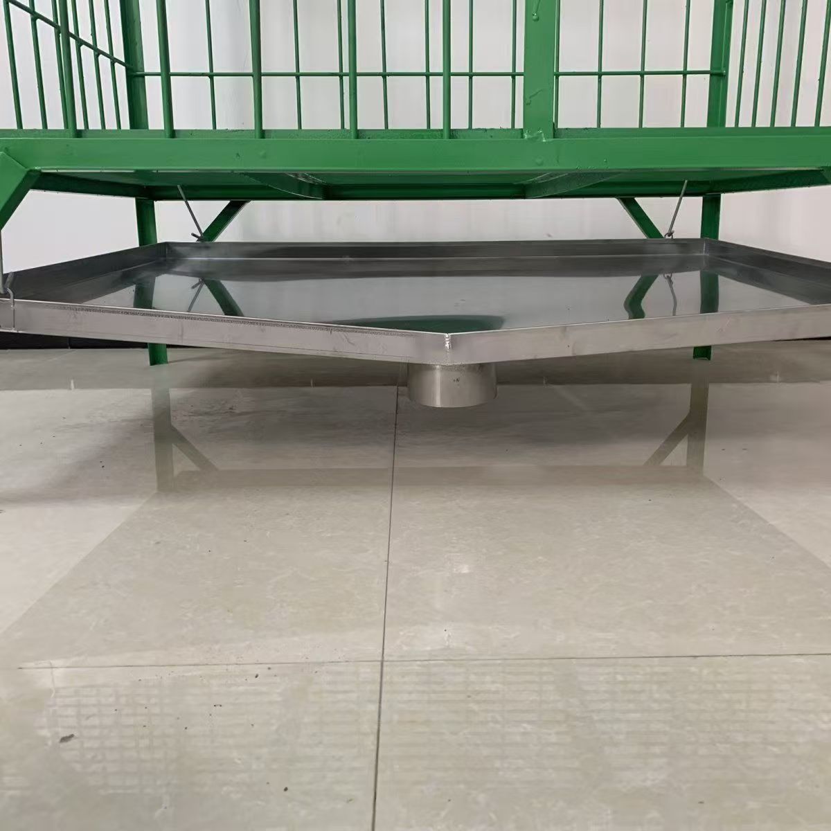 中大型犬不锈钢漏斗托盘漏粪板宠物犬笼具狗狗冲水厕所直排下水道