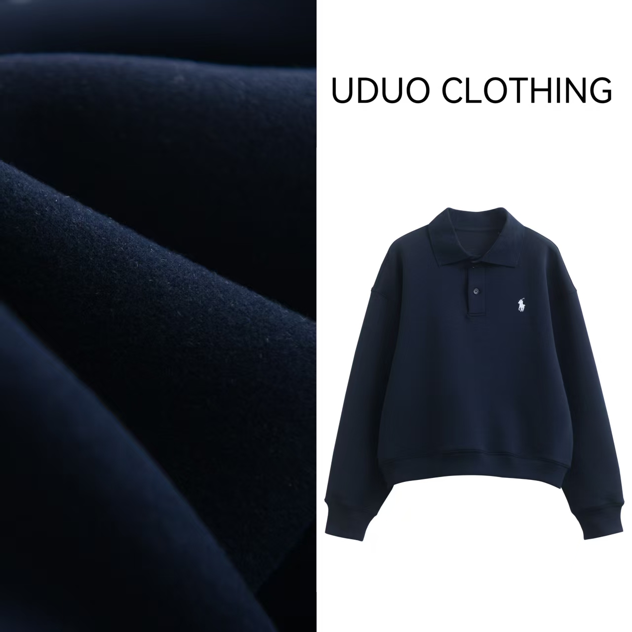 专柜同款【布鲁塞尔】拉夫家25秋上新天丝棉贴补刺绣polo衫9015