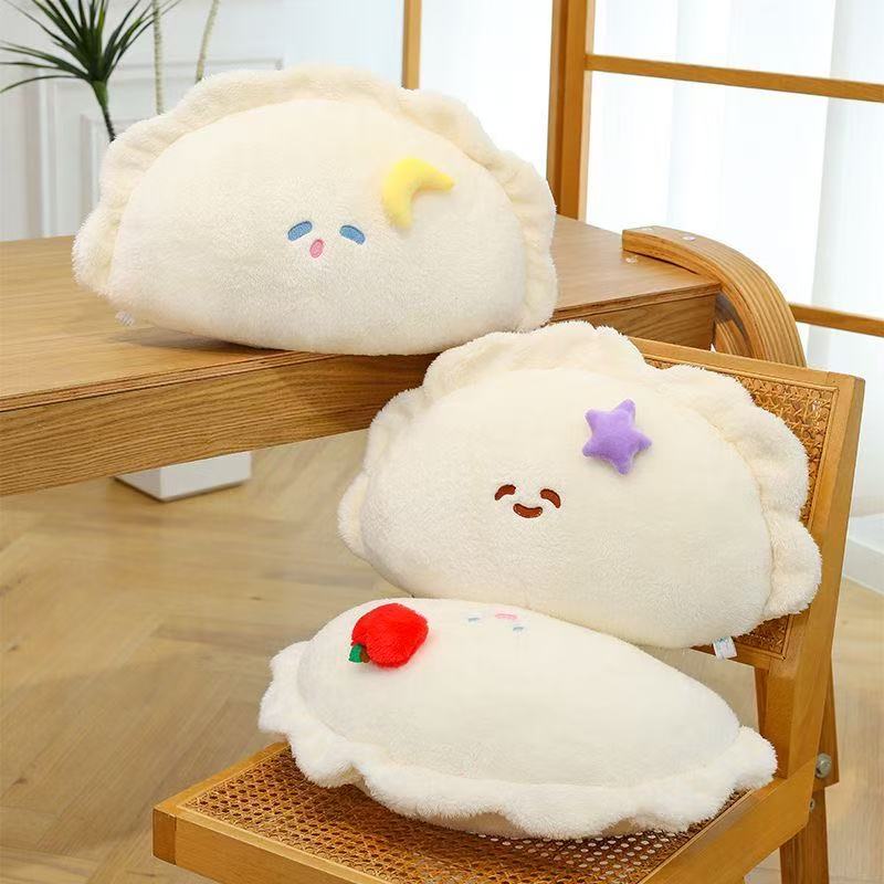 TheGreenParty饺子抱枕可爱水饺紫色星星软萌毛绒玩偶抱枕陪伴许