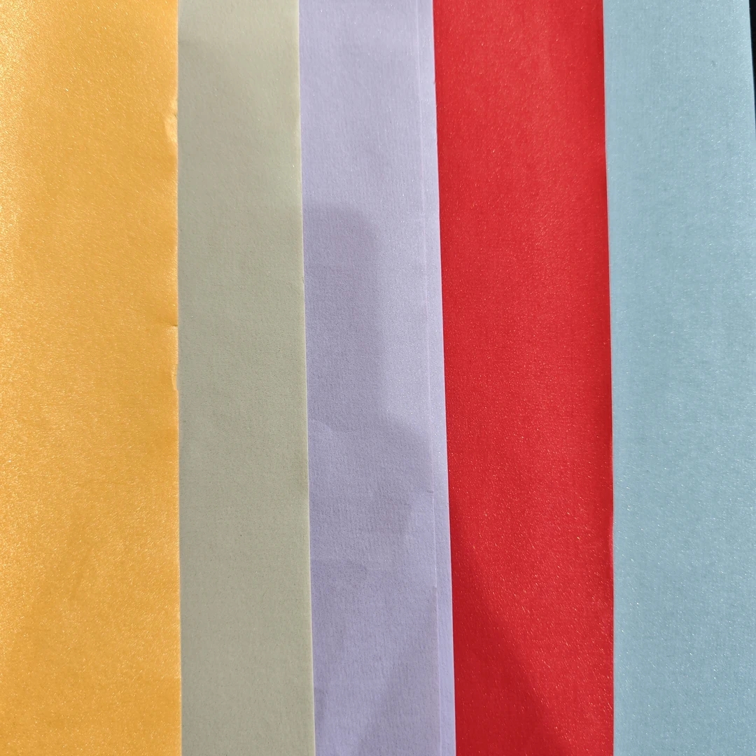 四尺对开五色珠光蜡染半生熟50张【颜色不挑款】