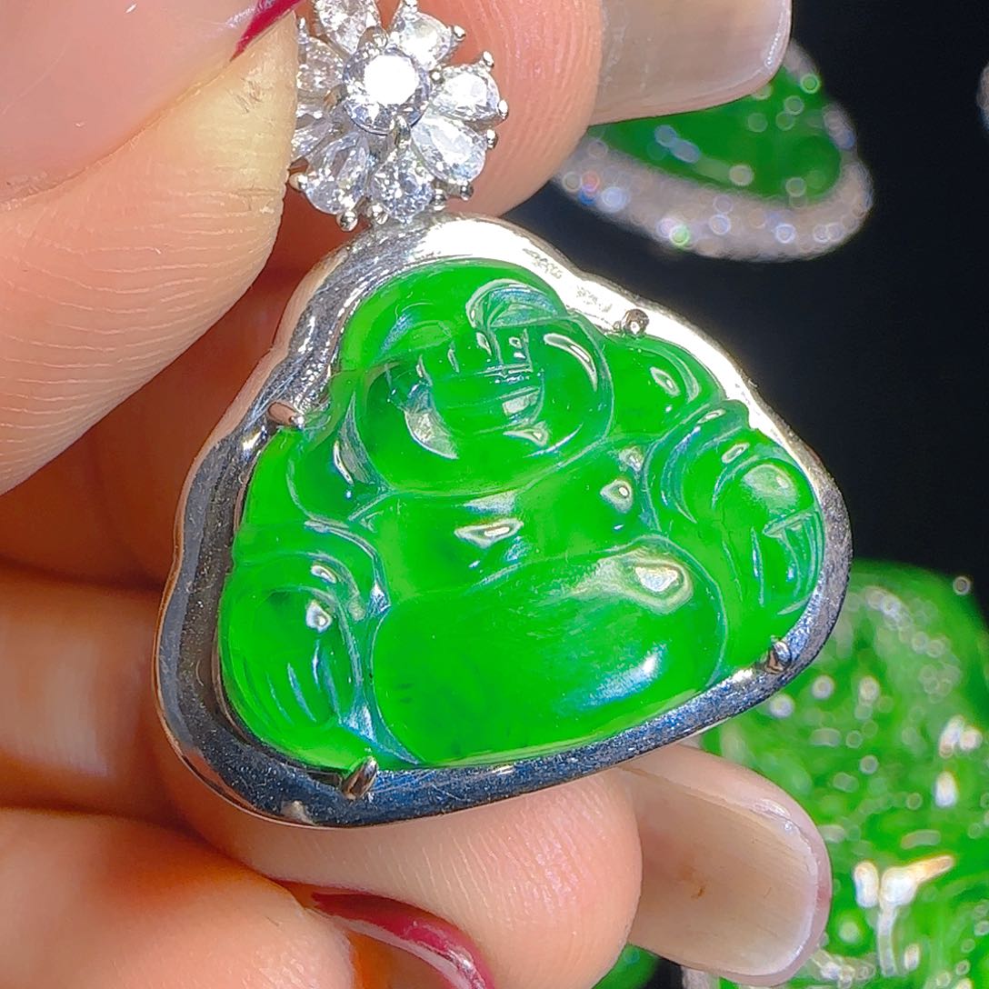 翡翠吊坠(赠链)银S925镶嵌