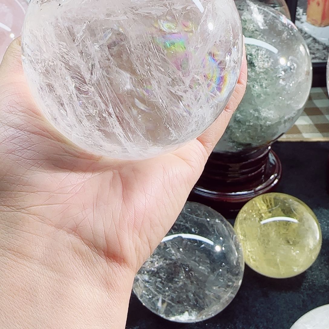 未镶嵌珠宝半成品水晶喜**.天然