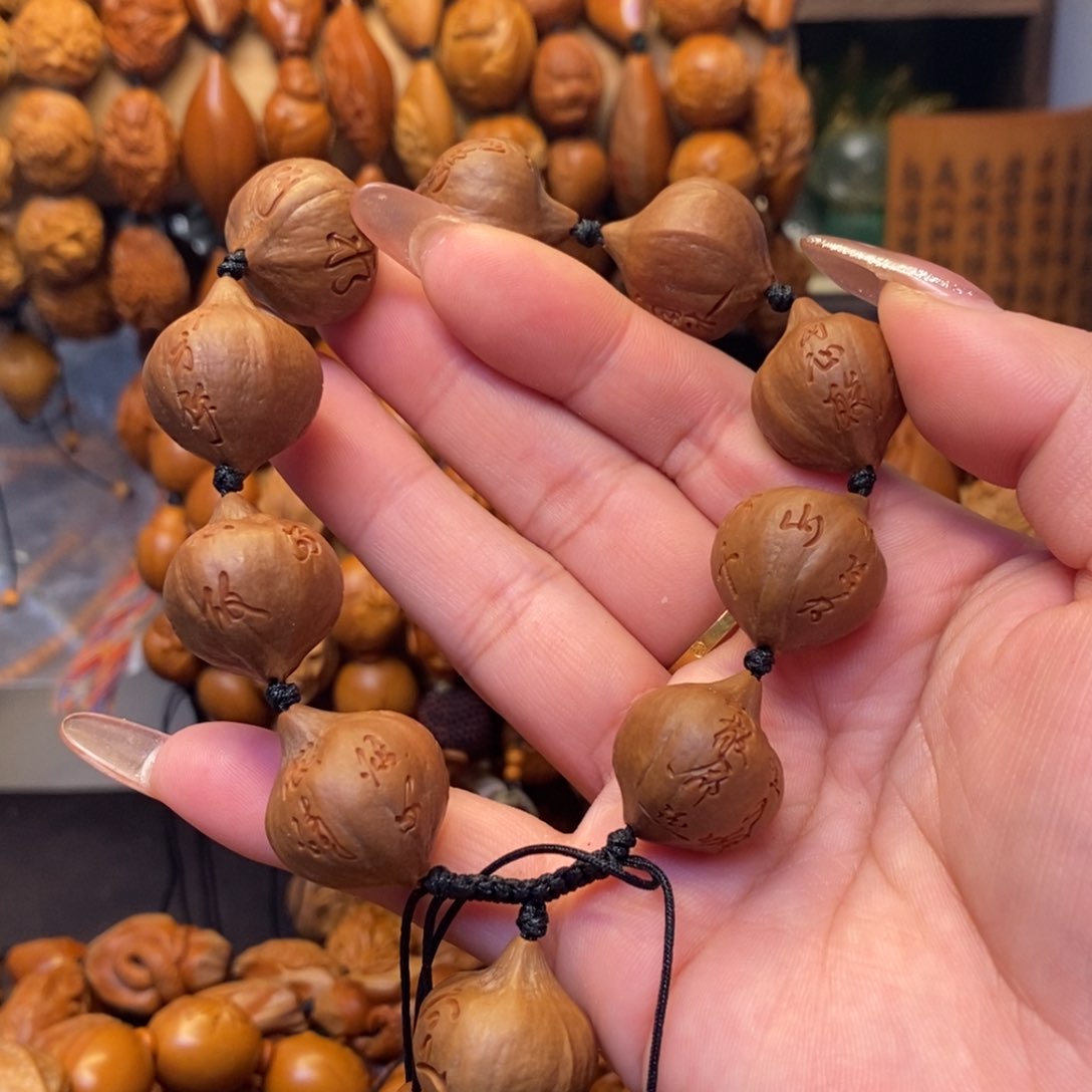 橄榄核手串/手链原皮刻字