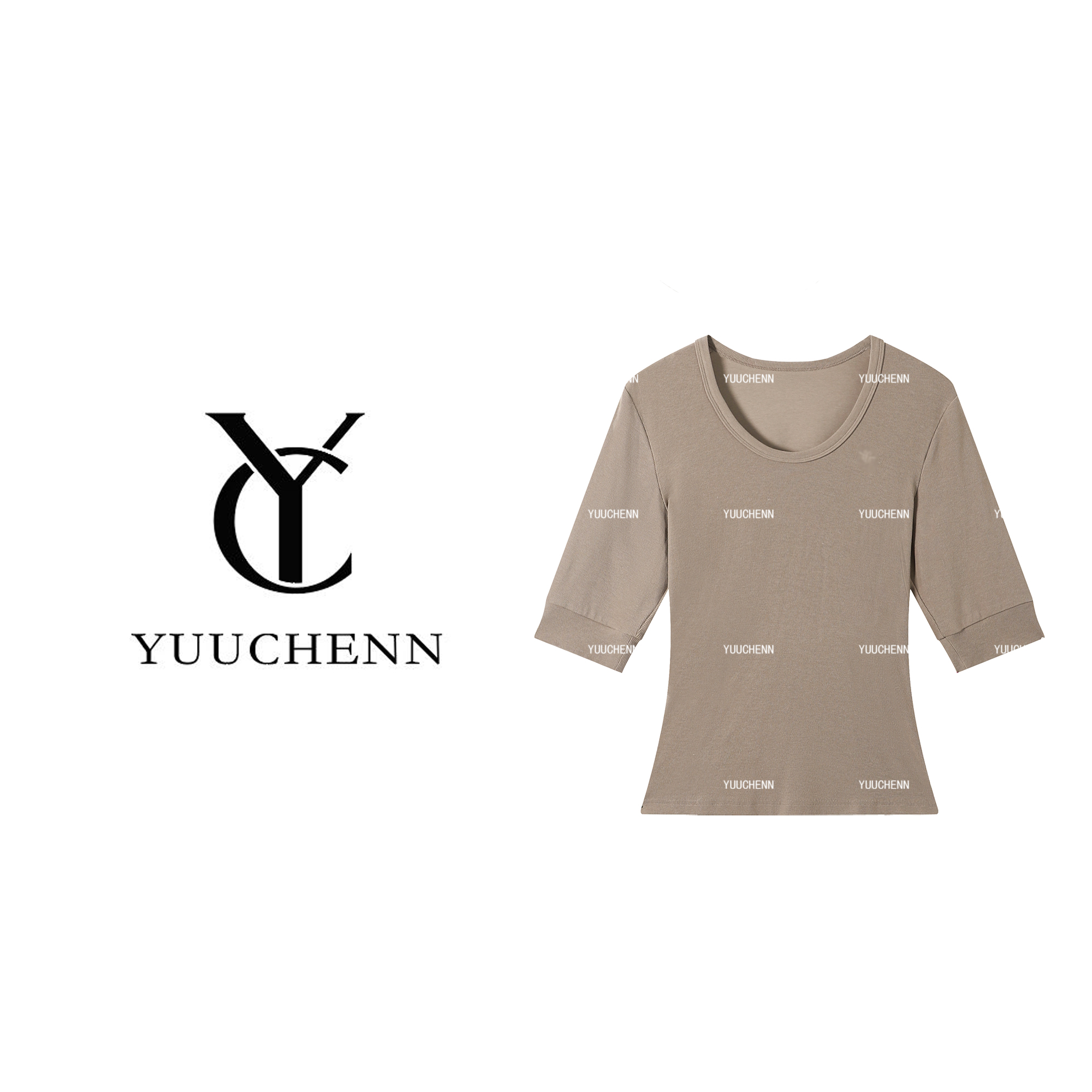 YUUCHENN 短款圆领上衣女纯色百搭修身T恤JYY-W61993