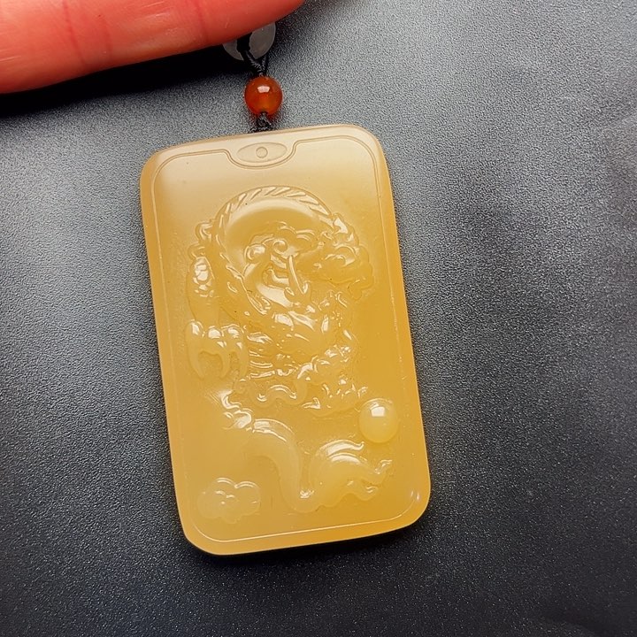 石英质玉黄蜡石牌子未镶嵌塔****任