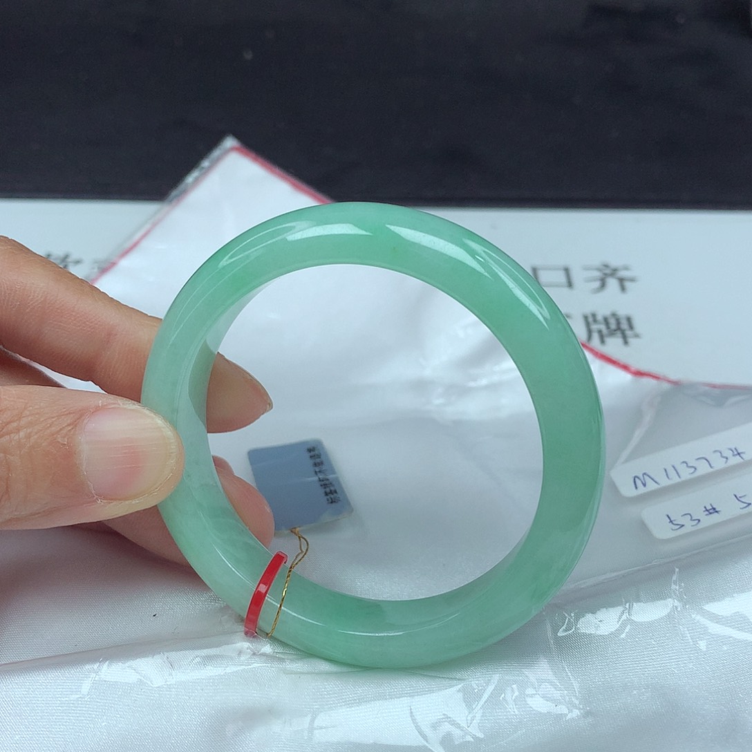 翡翠手镯未镶嵌53圈3734