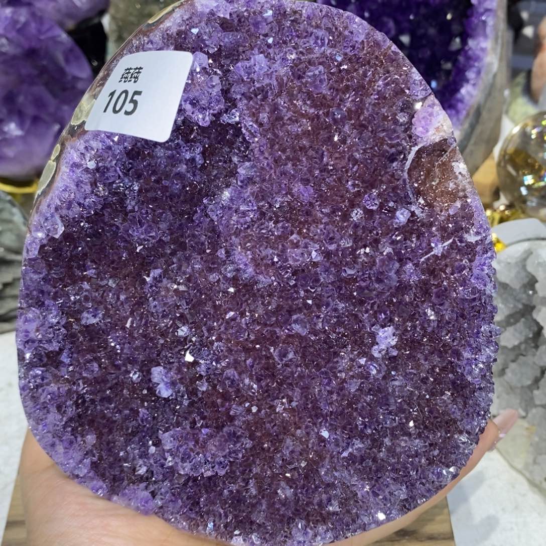 未镶嵌大型摆件（非配饰）紫晶底红紫牙