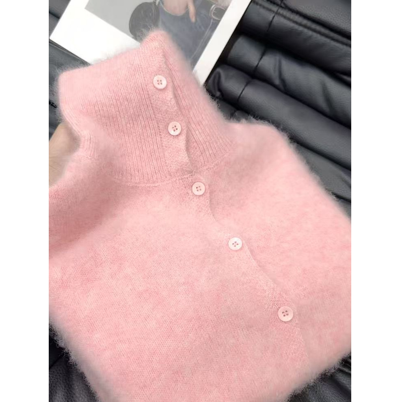  /DANDAN/ 棉花糖~ 100羊毛纽扣拉毛工艺毛衣~347