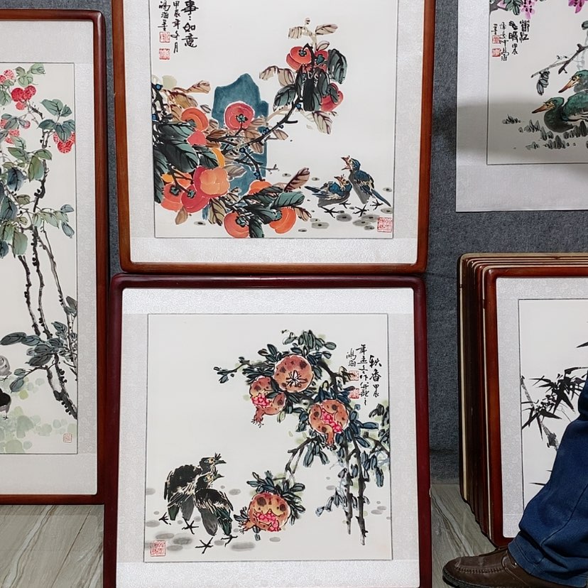 【闪购商品】国画书画作品带框65×65厘米