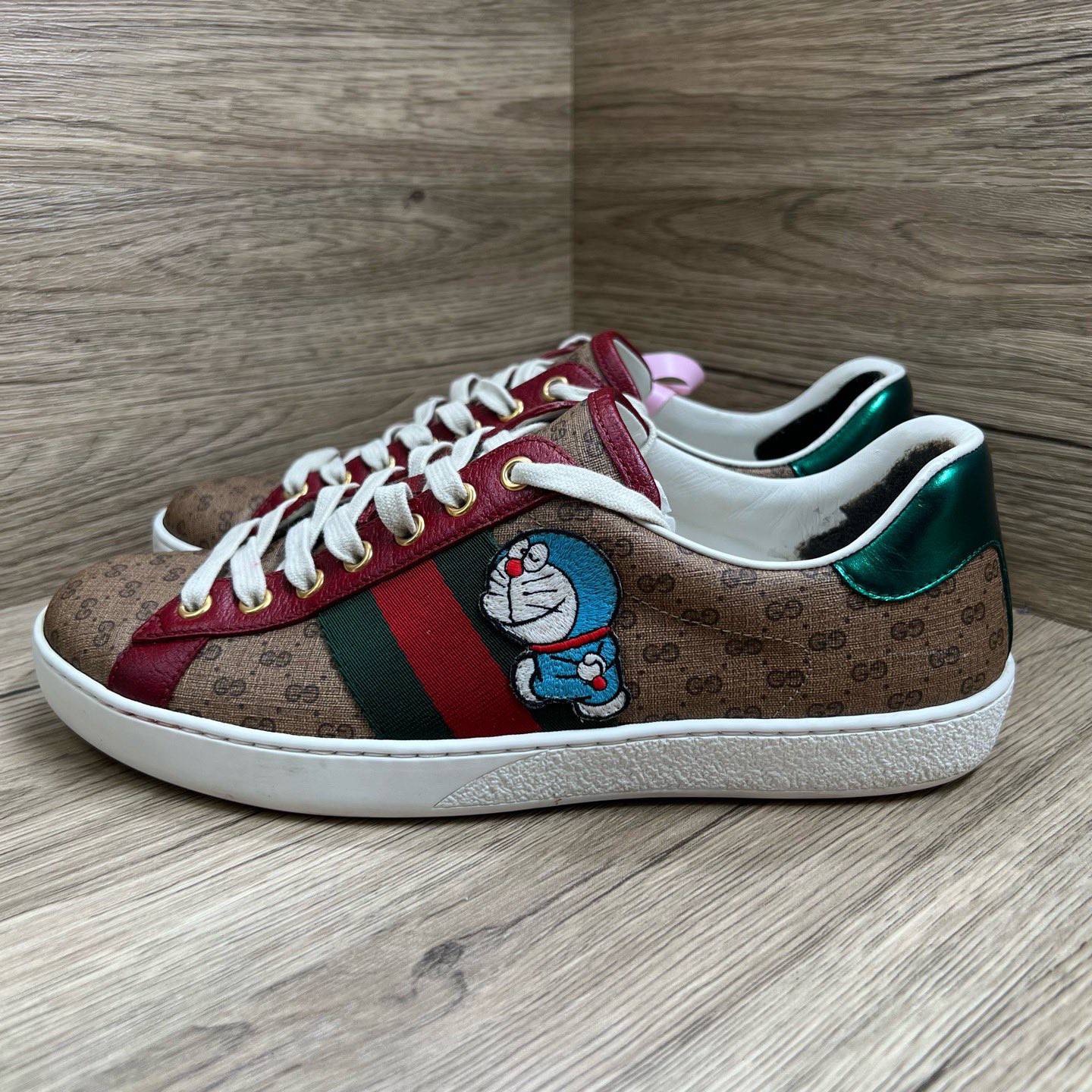 95新 GUCCI/古驰 Ace 叮当猫满印板鞋 40码/95新/无配件