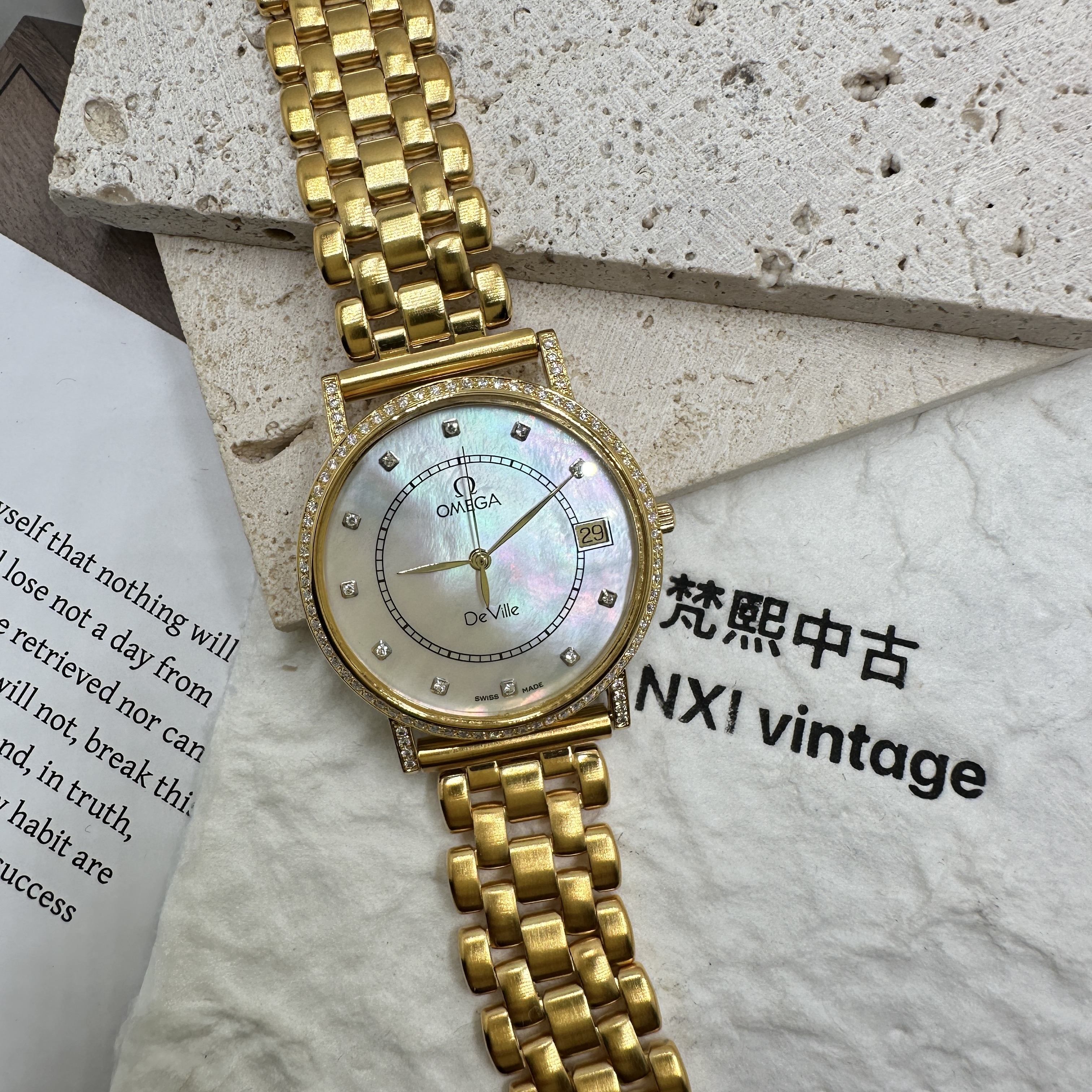 95新 Omega/欧米茄 石英腕表/后镶钻/表径/256101004/yy