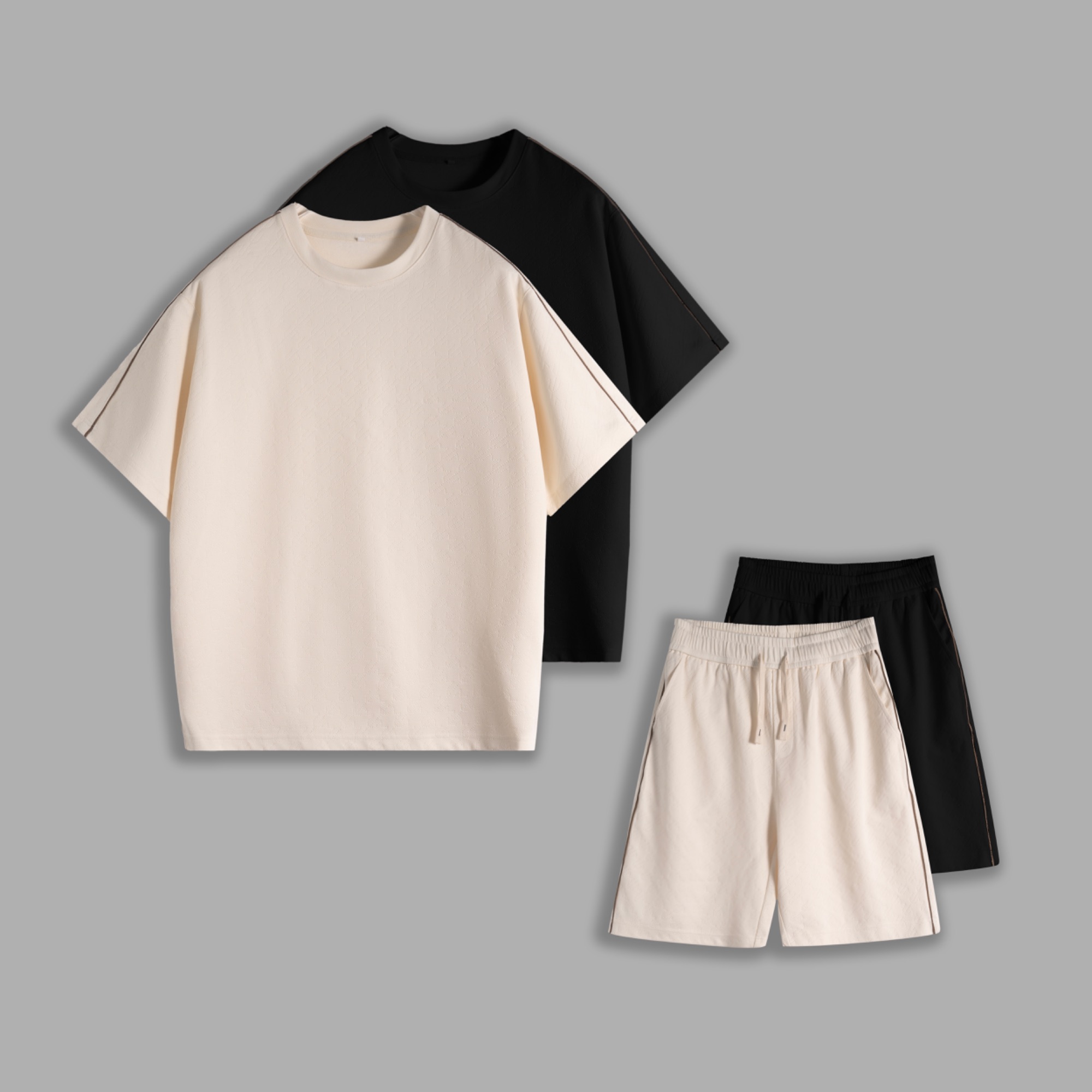 【文文的店】夏季薄款男士高端时尚中国风时尚休闲短袖套装T5006