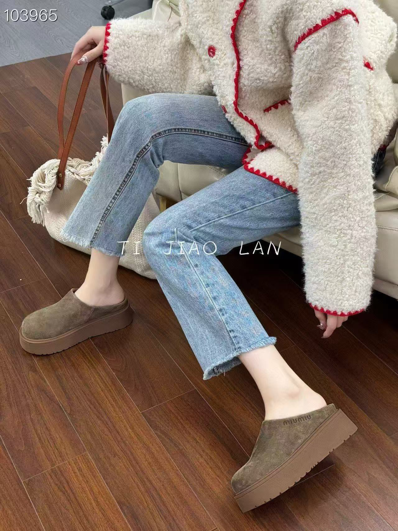 厚底加绒加厚勃肯拖鞋