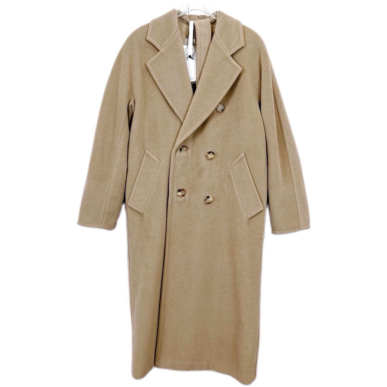 99新 MaxMara 012371 纯色双面毛呢双排扣大衣 34码