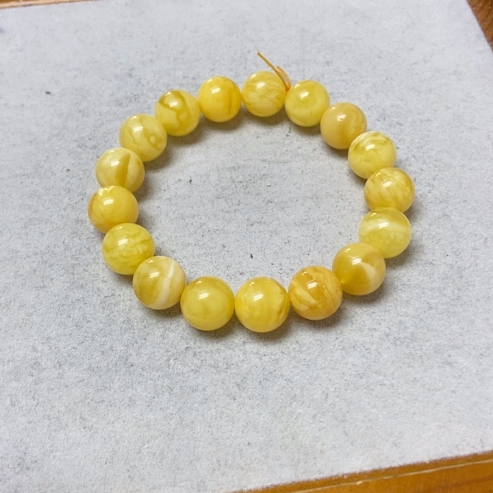 蜜蜡未镶嵌裸石手串