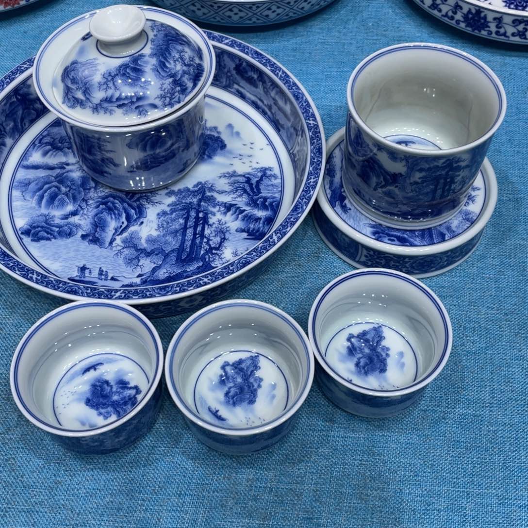 桑****哥山水四件套加六客杯