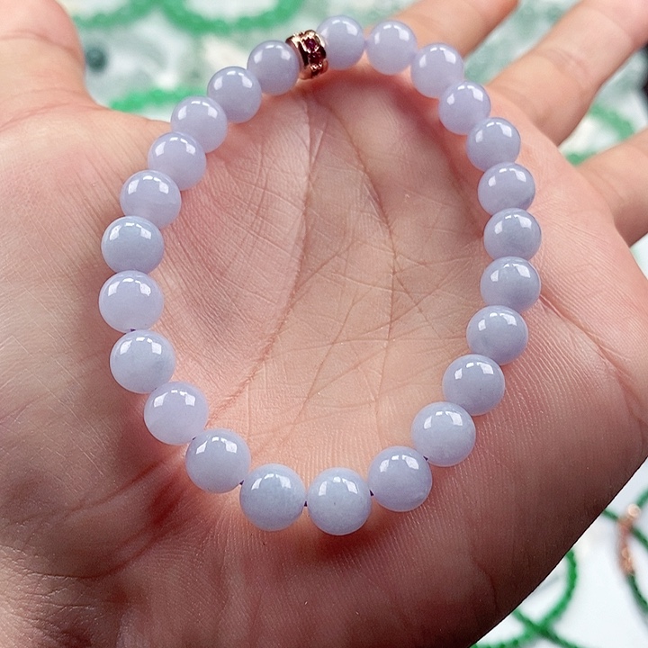 翡翠手链未镶嵌卡7+