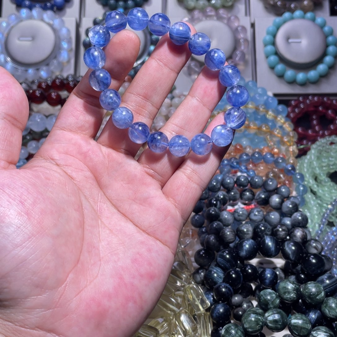 未镶嵌手链水晶玉化蓝晶