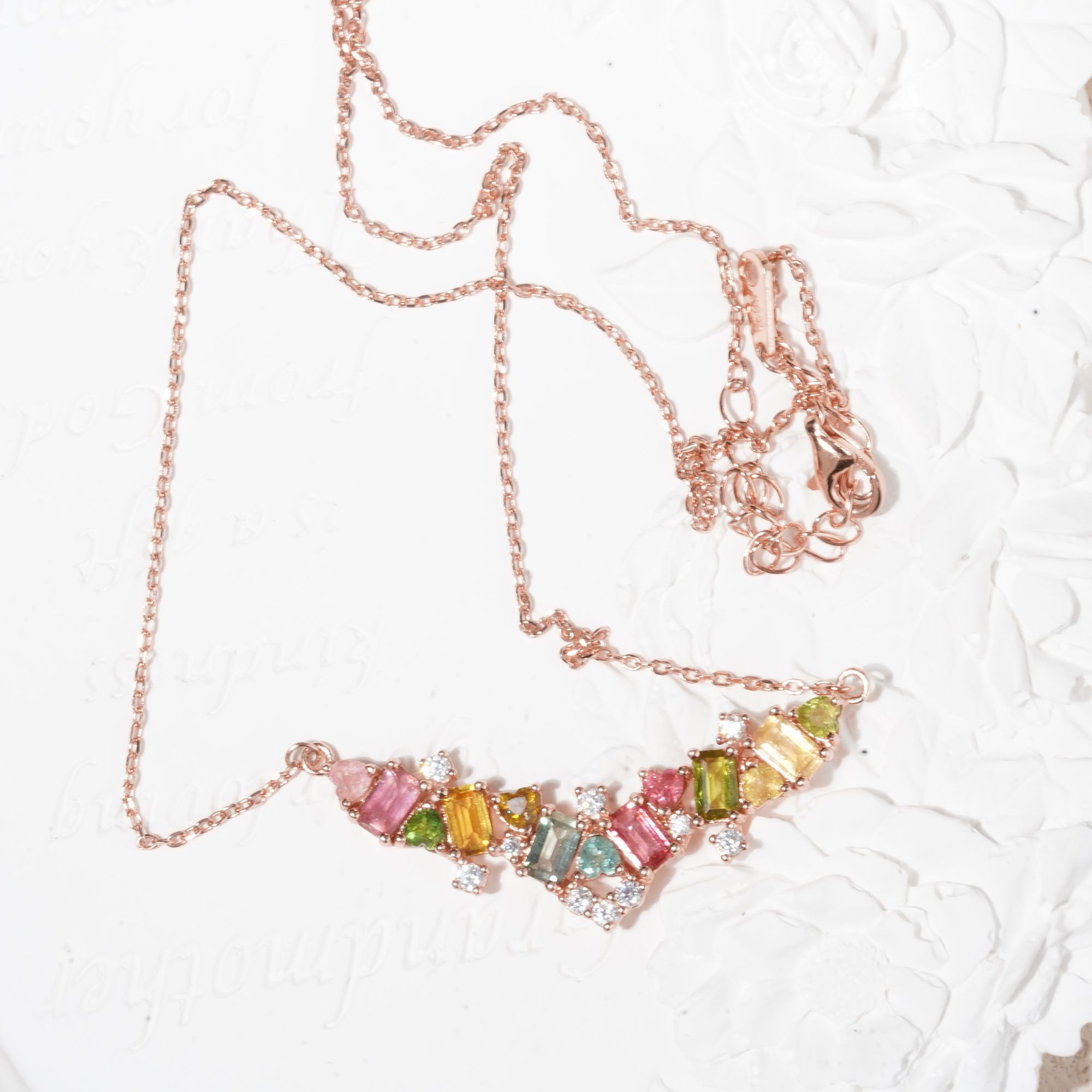 JSBXX0494-碧玺项链（20分左右*6颗）