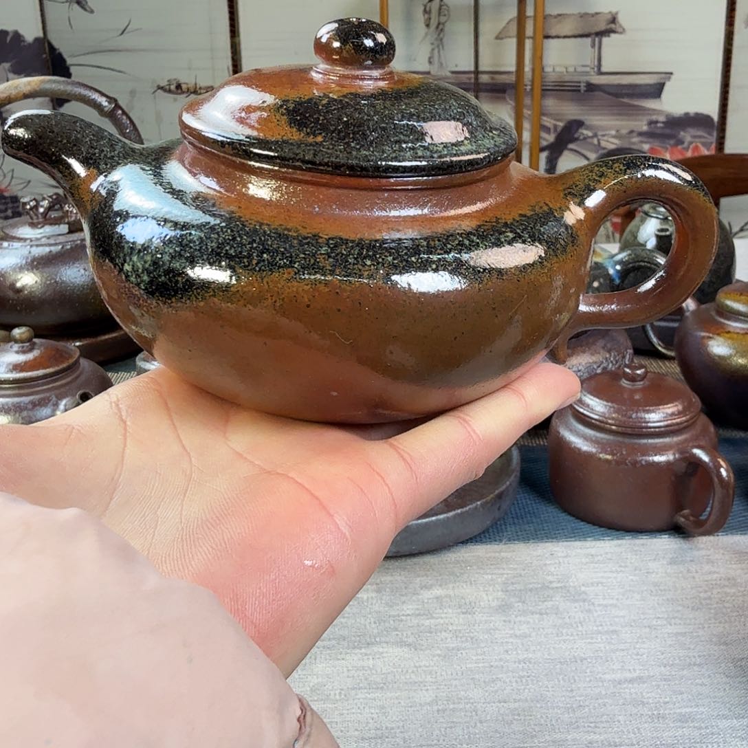 壶柴烧紫砂仿古壶