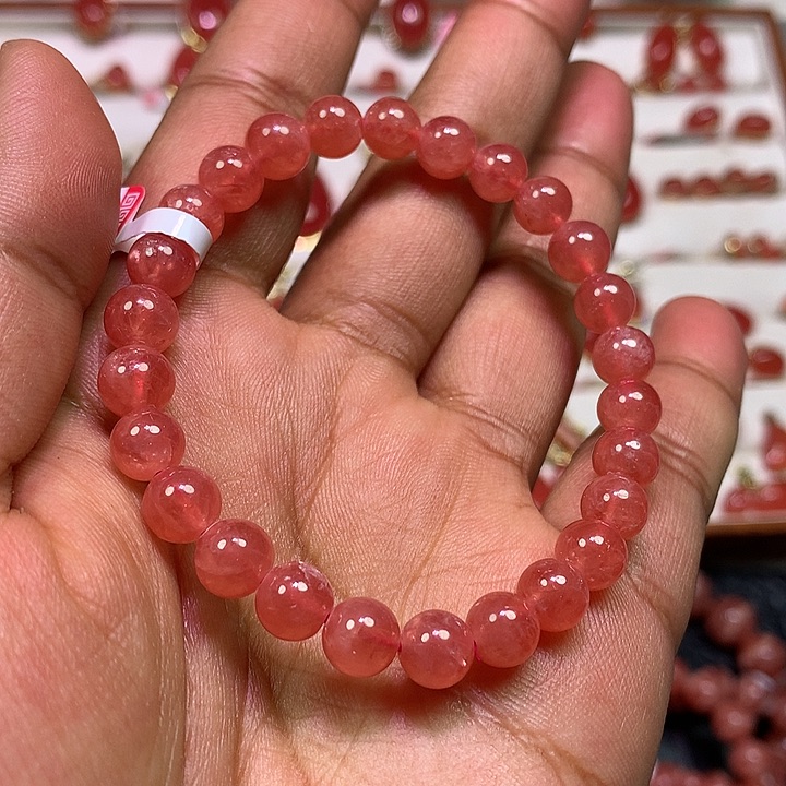 菱锰矿（红纹石）手绳未镶嵌高冰7m手链