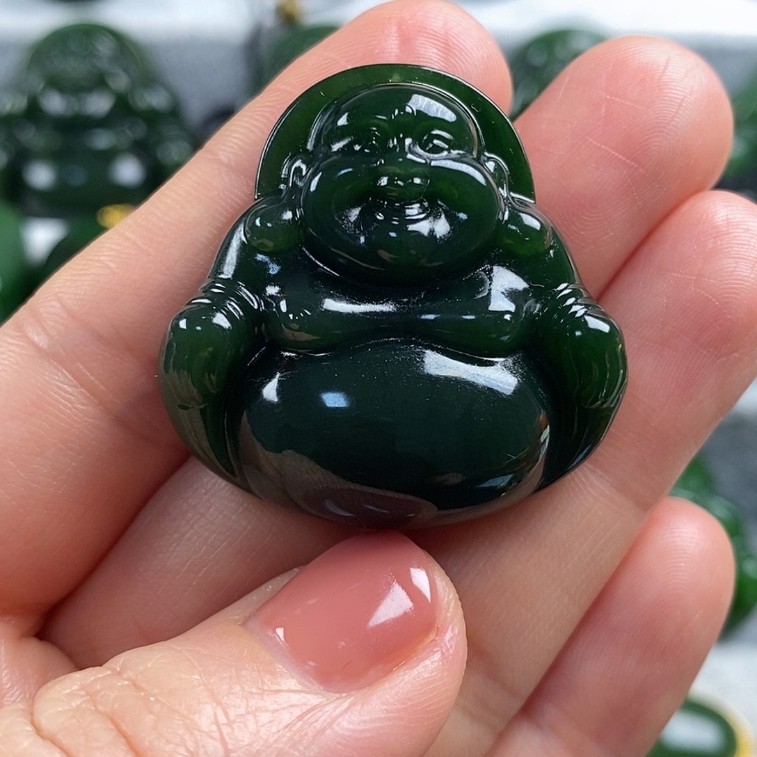和田玉（碧玉）未镶嵌颈饰35.7mm