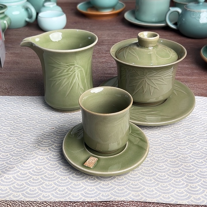 龙泉云间青瓷小米茶器