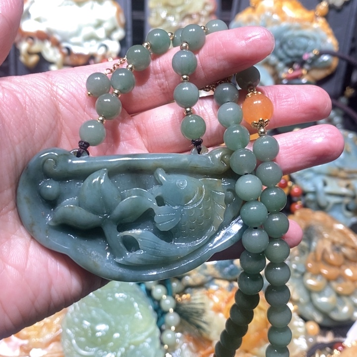 岫玉毛衣链未镶嵌