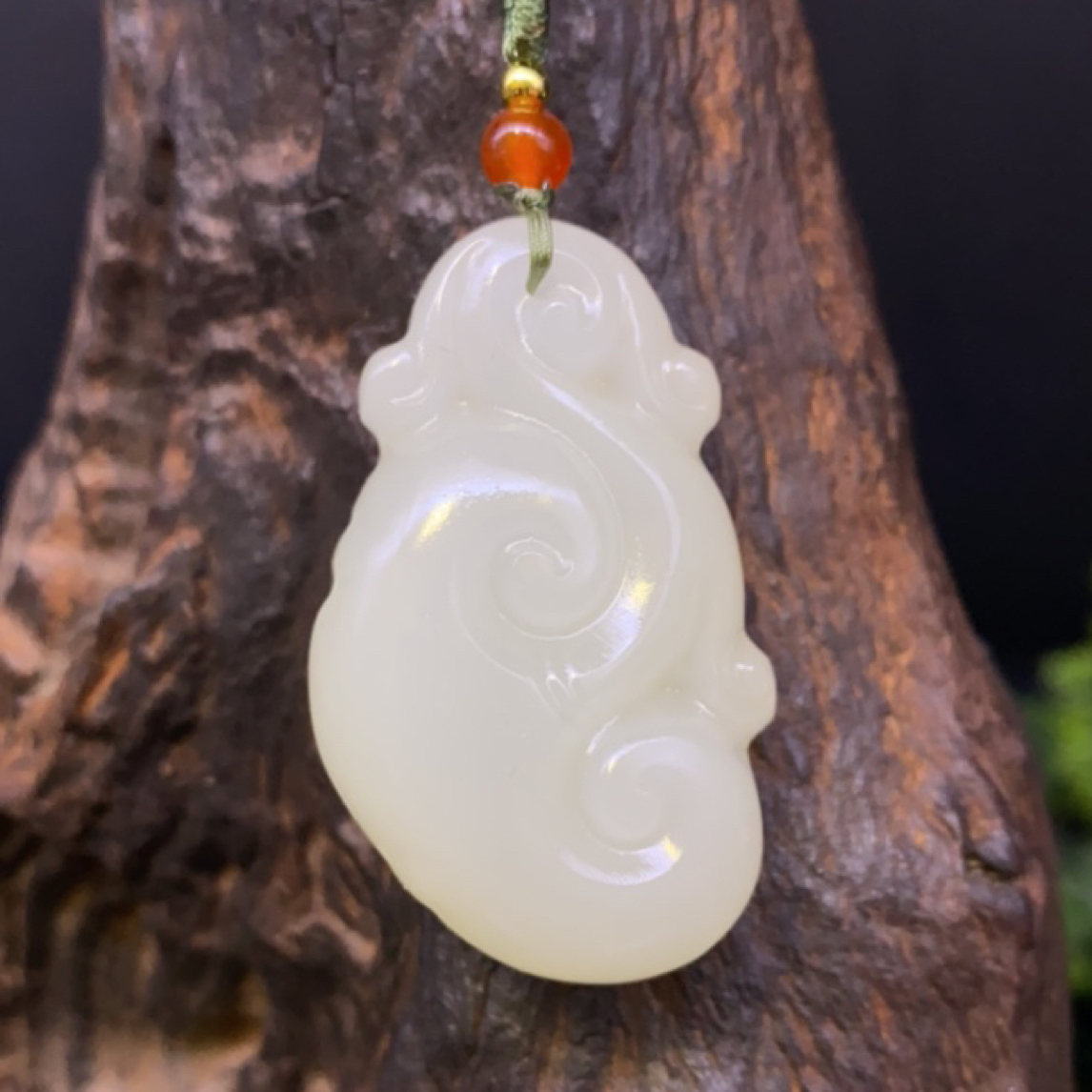 [新店专属121]青白灵芝如意天然新疆玉石平安健康喜乐顺遂礼物