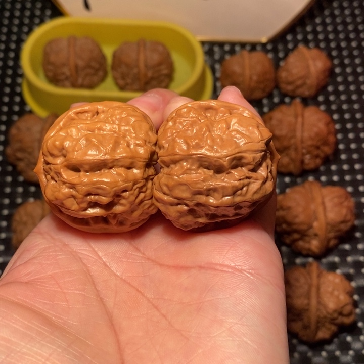 把件文玩核桃四开肌肉蛙