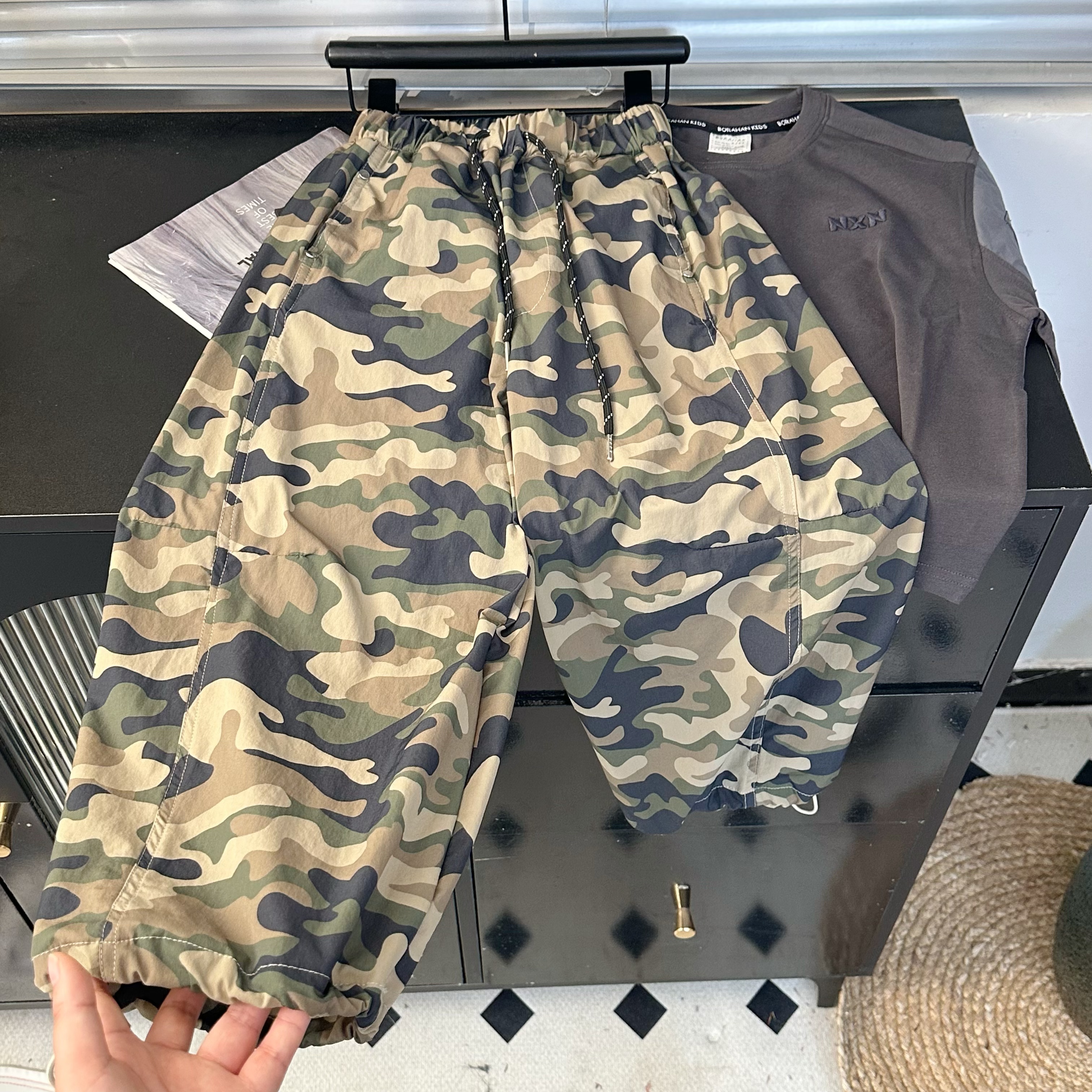 25年新款夏款冰丝凉爽速干裤男童女童中大童款薄款裤子