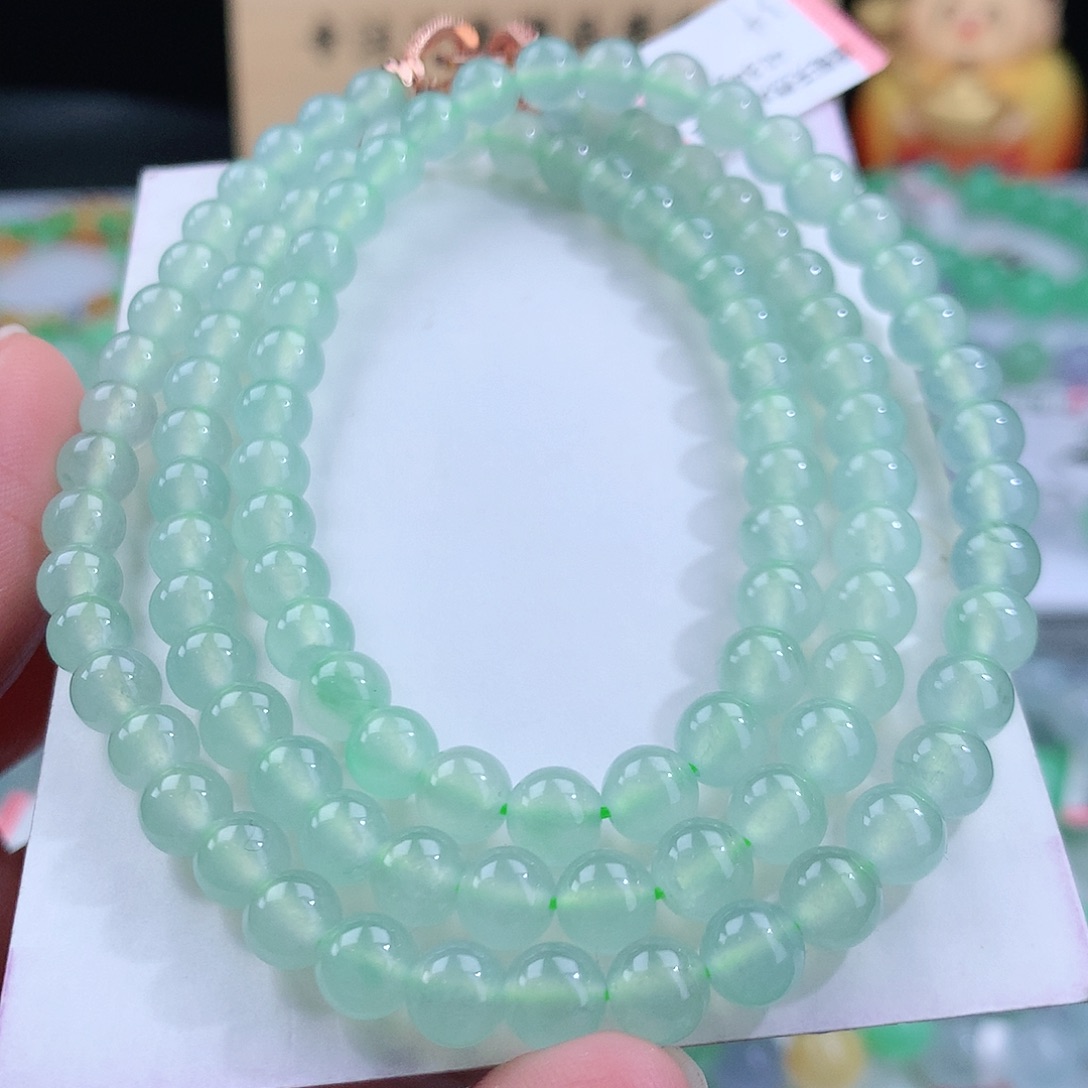 翡翠手链未镶嵌卡6mm