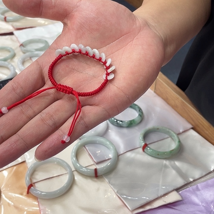 翡翠未镶嵌手绳平安扣手绳