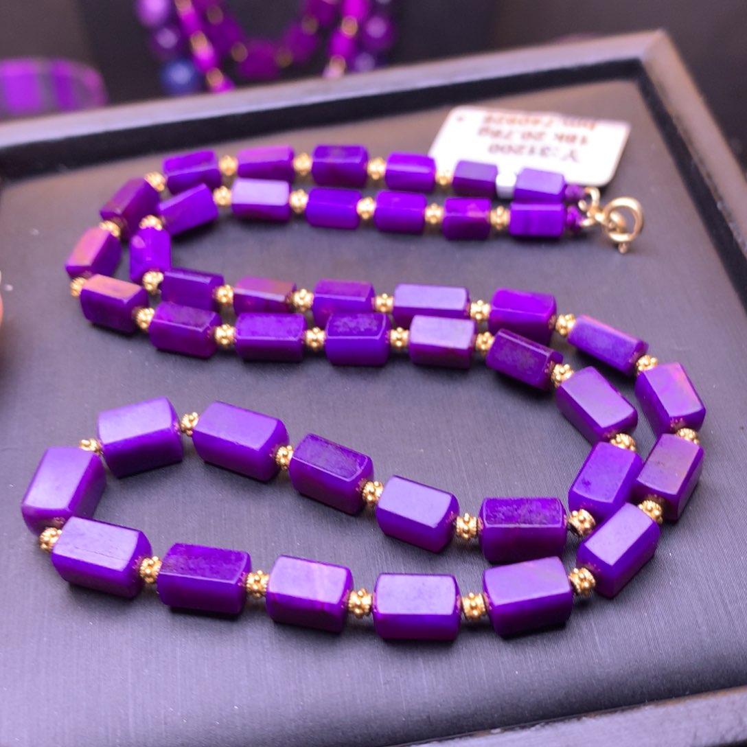 苏纪石（舒俱来）18K金镶嵌项链