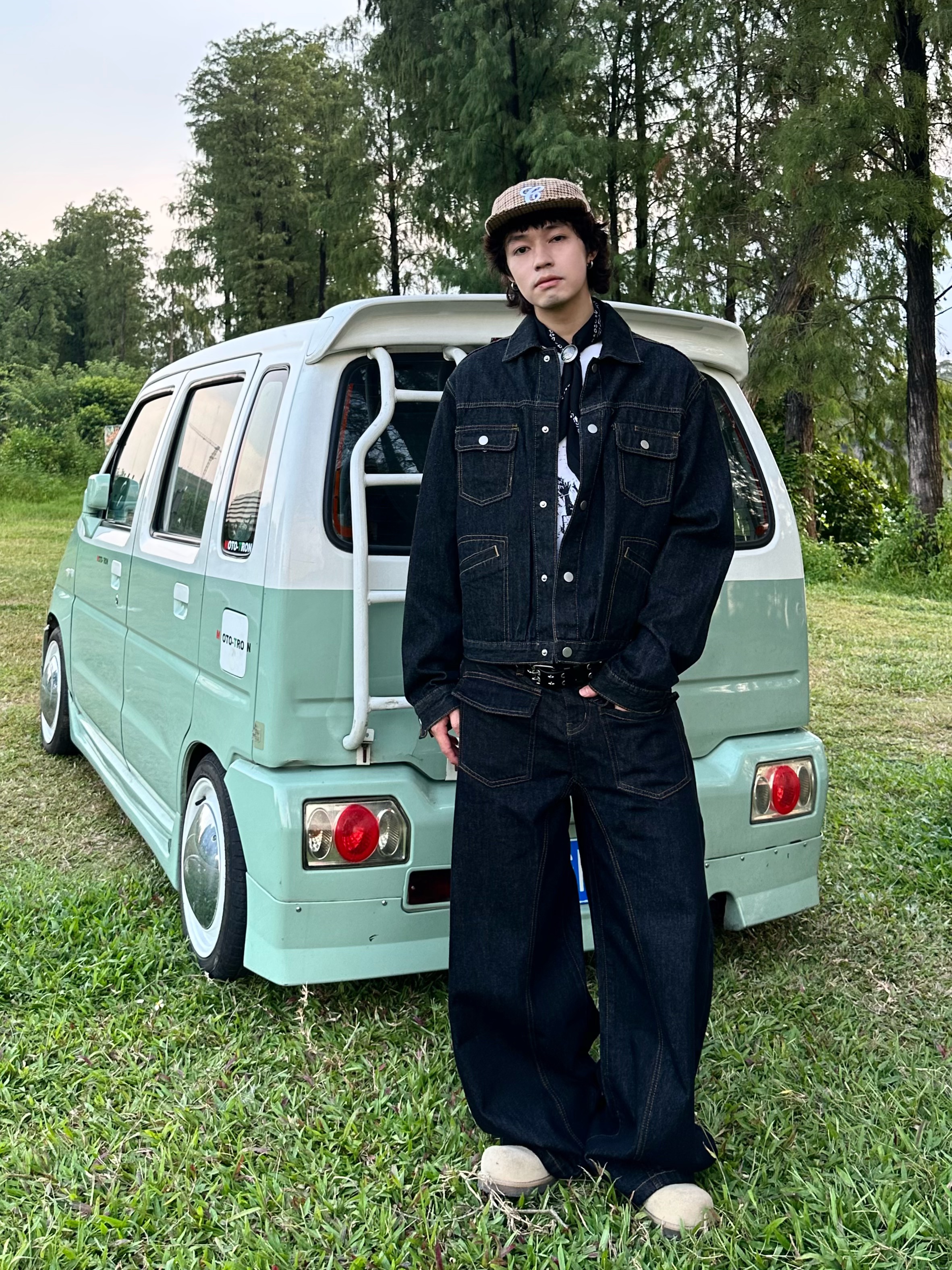 RKAI原创美式复古原牛夹克多口袋clean fit短款痞帅牛仔外套男女