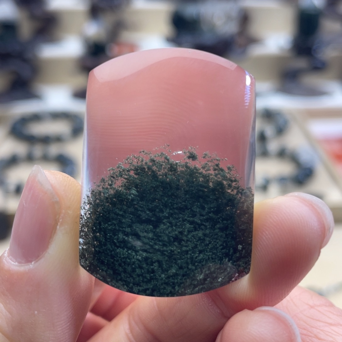 水晶颈饰未镶嵌绿幽灵聚宝盆无事牌