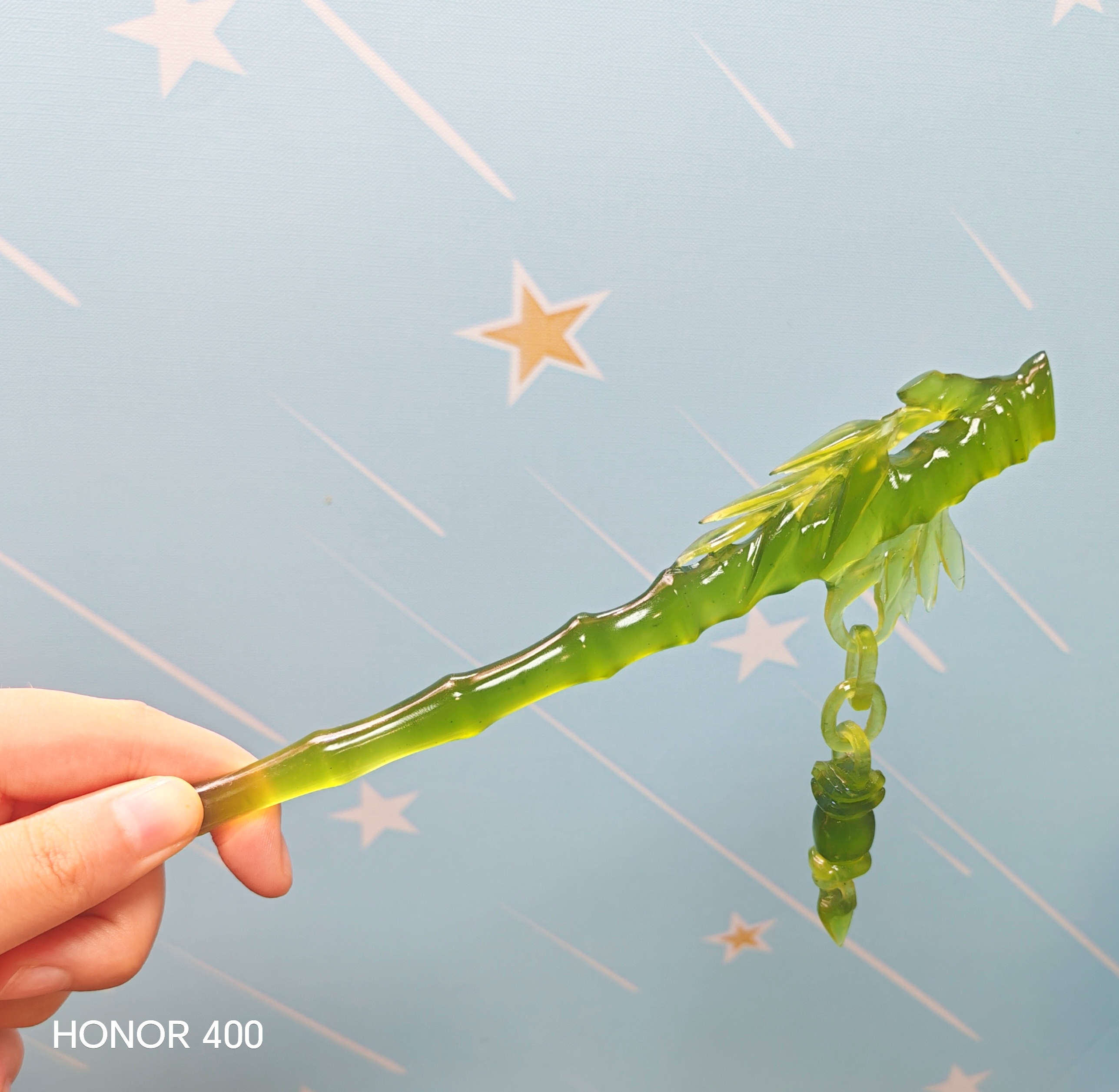 未镶嵌岫玉发簪天然岫玉的竹子