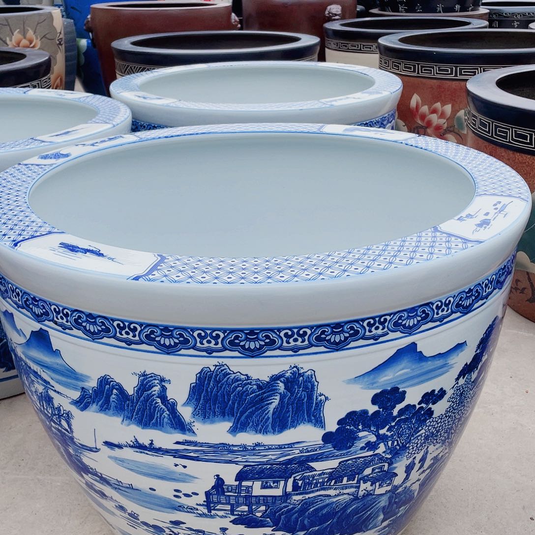 陶景德镇陶瓷鱼缸