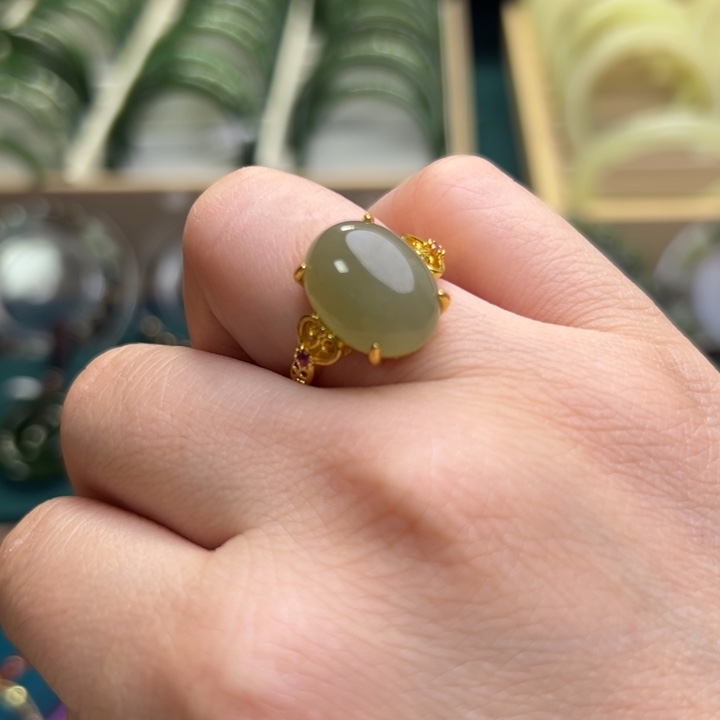 和田玉戒指未镶嵌1