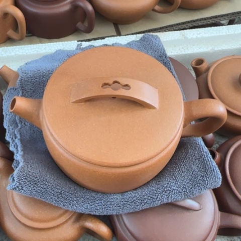 紫砂茶壶～**～黄降坡泥300c c