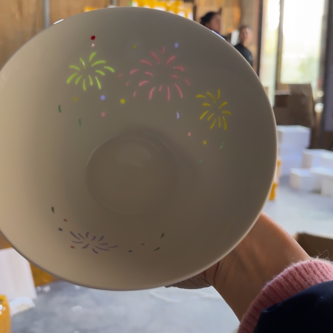 瓷碗景德镇陶瓷两只微瑕