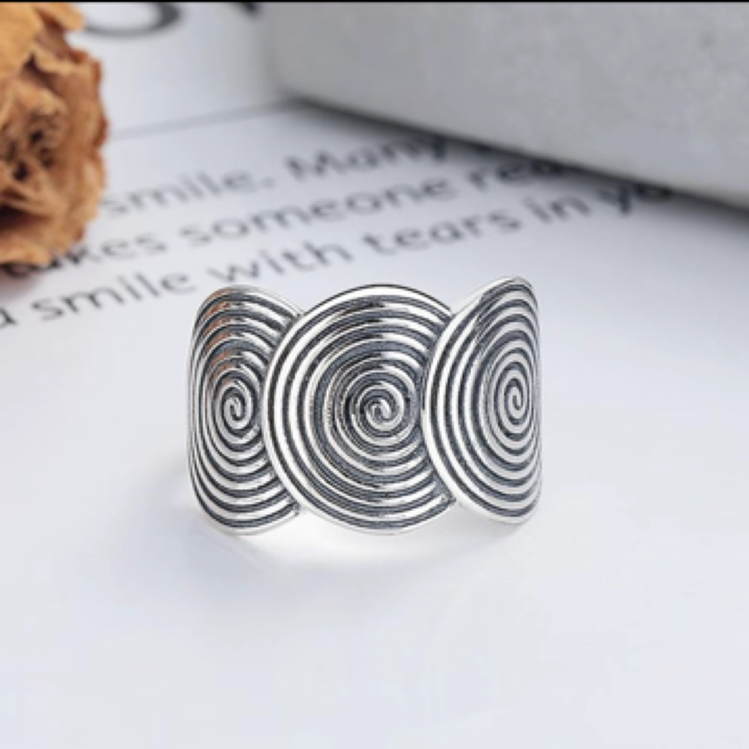 925银戒指 个性摩登时尚款银戒指开口可调节