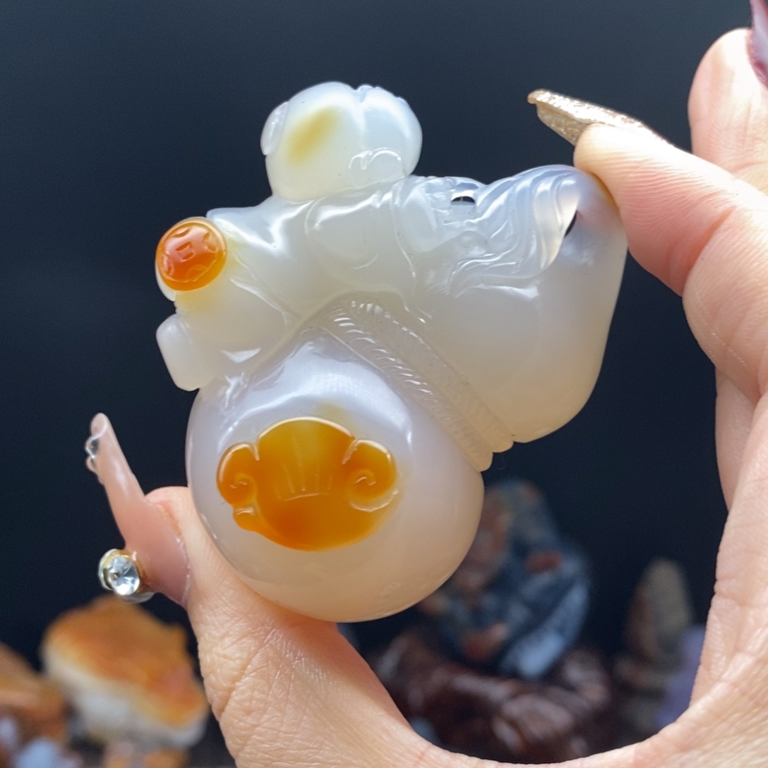 玛瑙/玉髓吊坠(不含链)未镶嵌